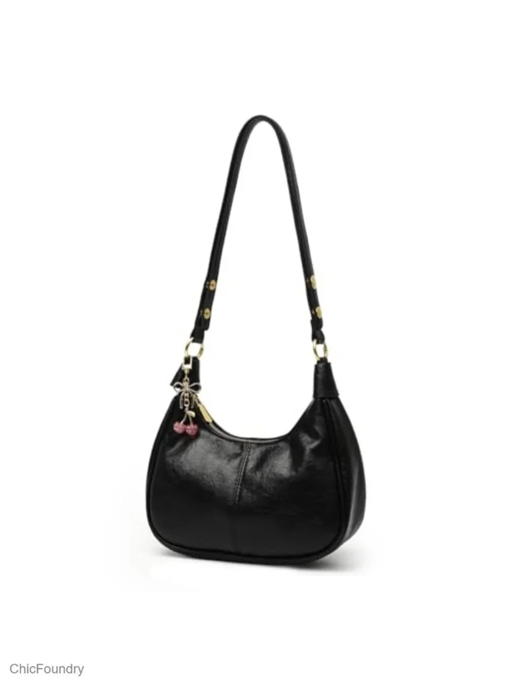 Crescent Shoulder Bag Women Vegan Leather Crossbody Hobo Underarm Purse